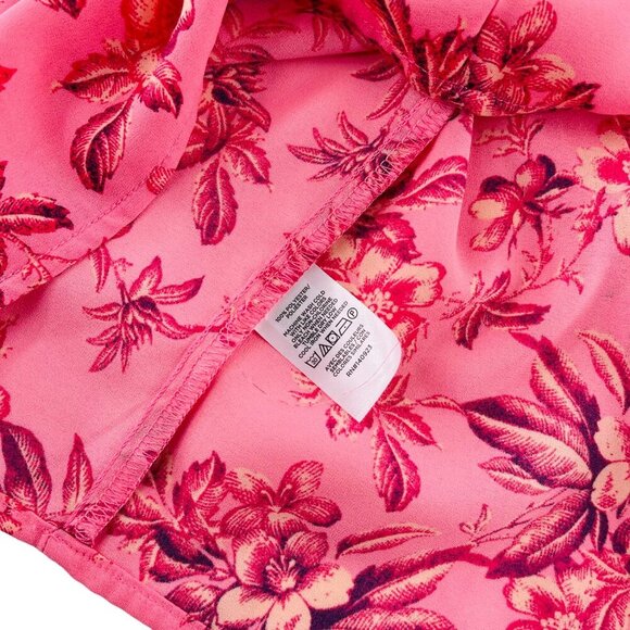 Loft Womens Pink Floral Print Blouse M‎ - Picture 4 of 6